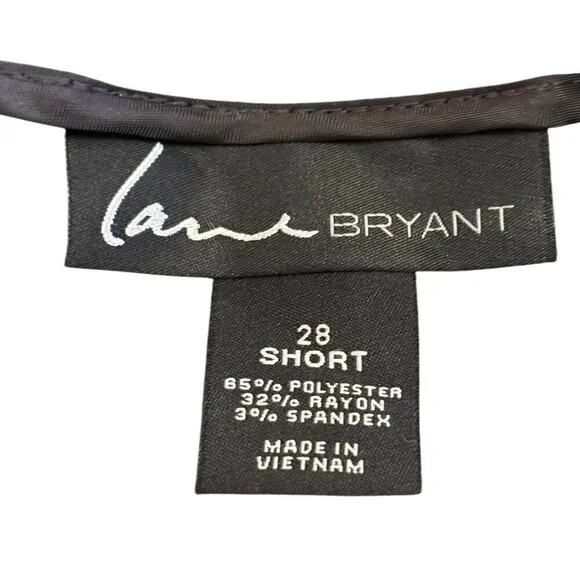 Lane Bryant Tweed Slacks Pants Gray with Teal Detail Cuffs See Measurements - Picture 7 of 8